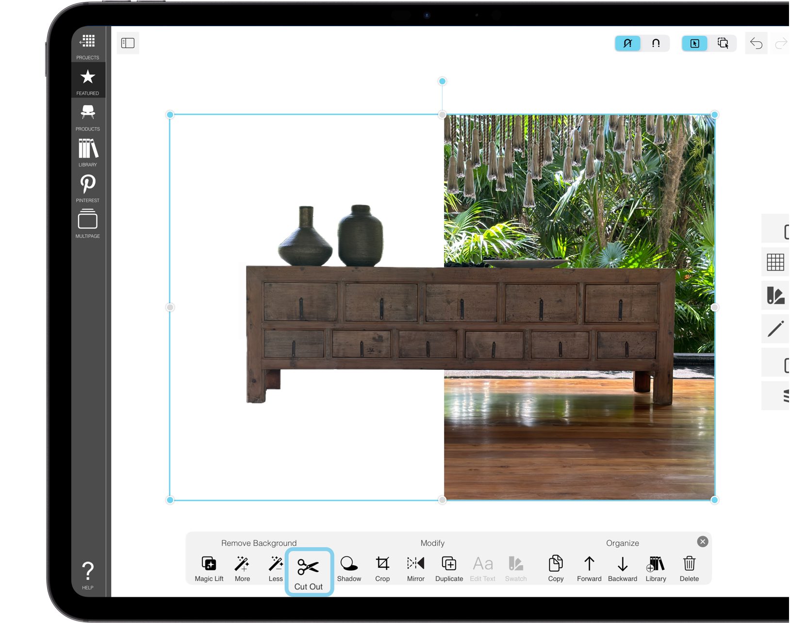 Morpholio Board: Cut Out, Modify & Edit Images